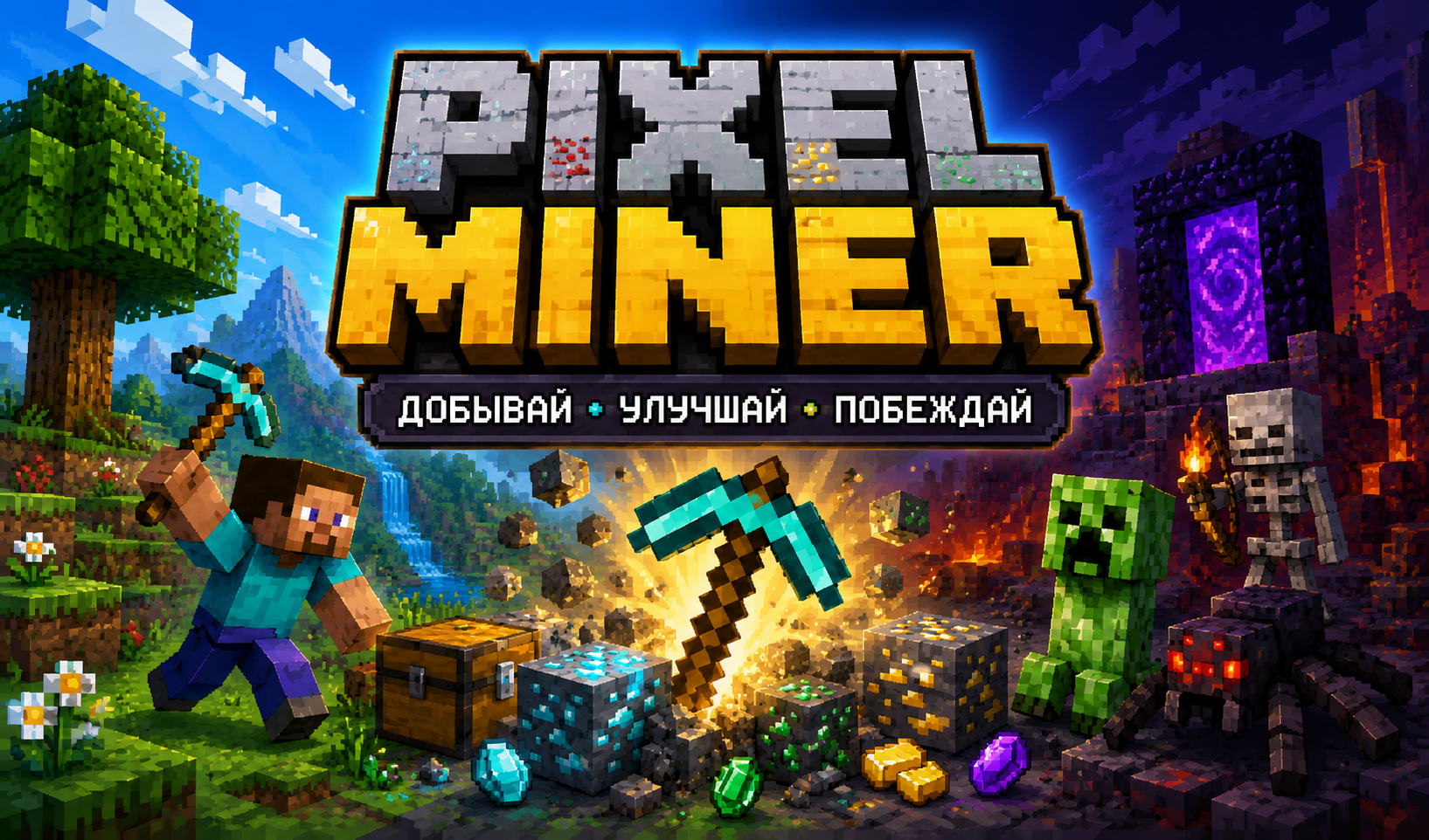 Pixel miner - бета тест новой игры.